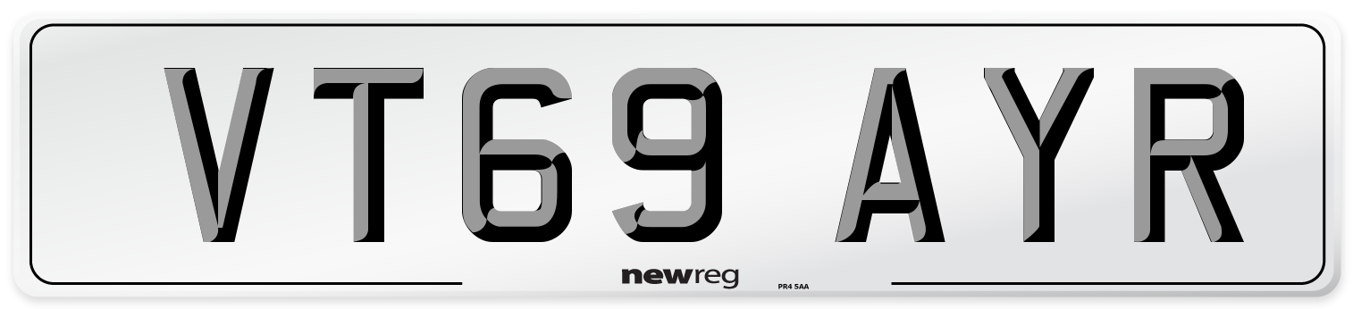 VT69 AYR Number Plate from New Reg
